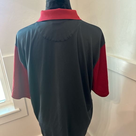 Nike Men's Polo Shirt in‎ Dark Gray and Crimson - Picture 3 of 3